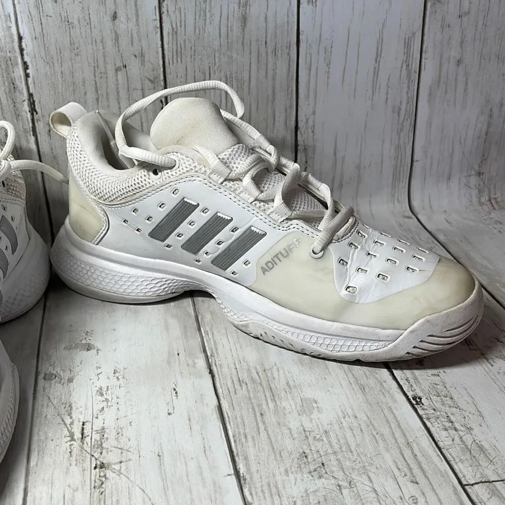 Adidas Court Jam Bounce Womens Tennis Shoes White Silver‎ Sneakers G26834 US 8.5